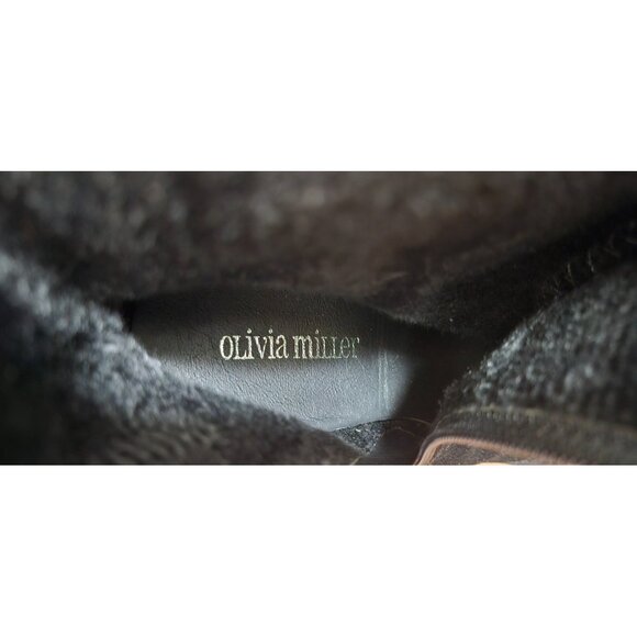 Olivia Miller Black Feather Bushwick Ankle Boots Size 7 - Picture 11 of 13